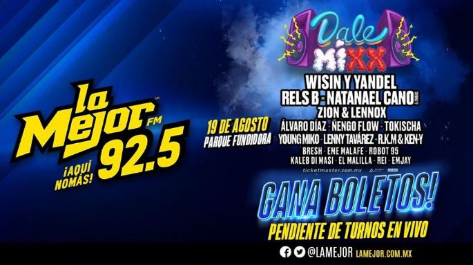 Gana boletos con La Mejor para el evento Dale Mixxx