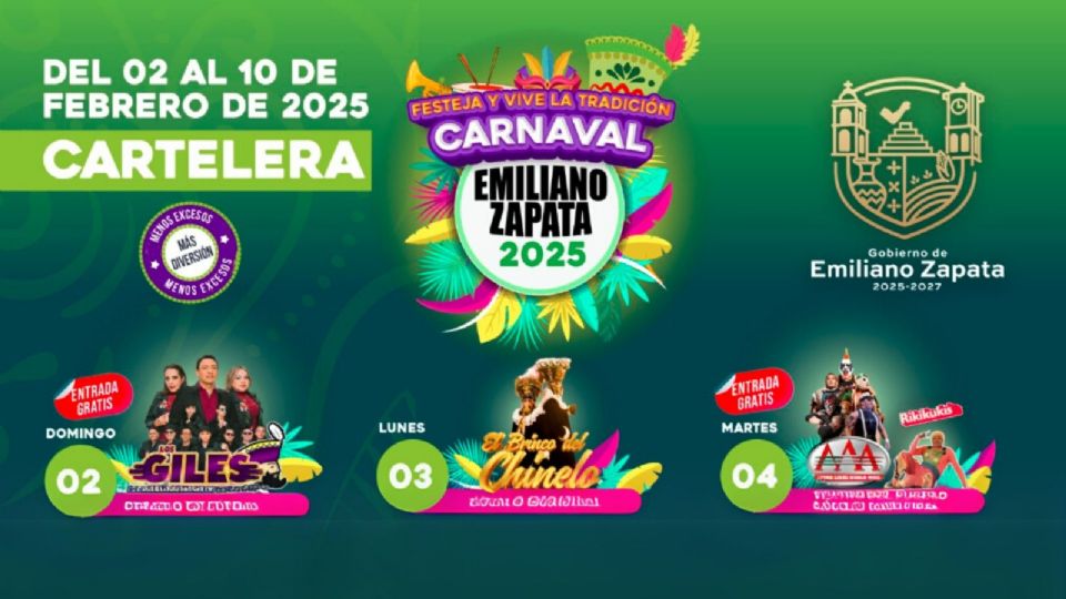 Carnaval Emiliano Zapata 2025 en Morelos