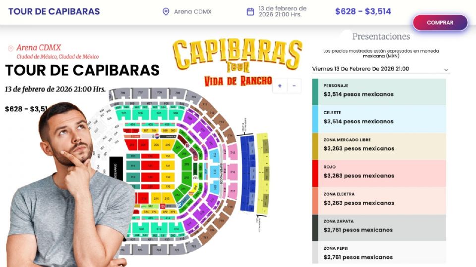 El Coyote y Chuy Lizárraga llegan a la Arena CDMX con el Capibaras Tour 2026.