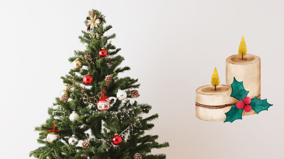 Un árbol minimalista con adornos simples destaca por su elegancia y sobriedad.