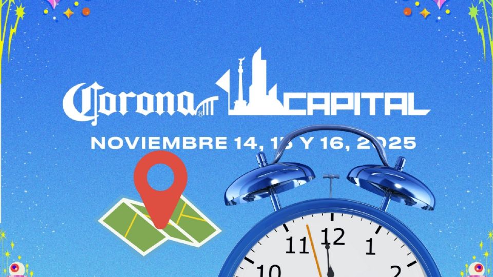Mapa oficial, horarios y escenarios por día del Corona Capital 2025