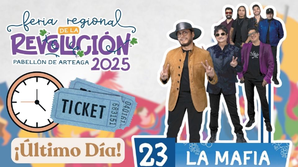 La Mafia se presentará en la clausura de la Feria Regional de la Revolución Pabellón de Arteaga 2025.