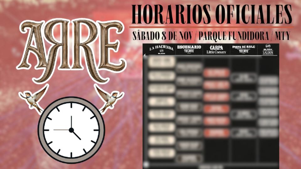 Festival Arre 2025 Horarios 8 de noviembre