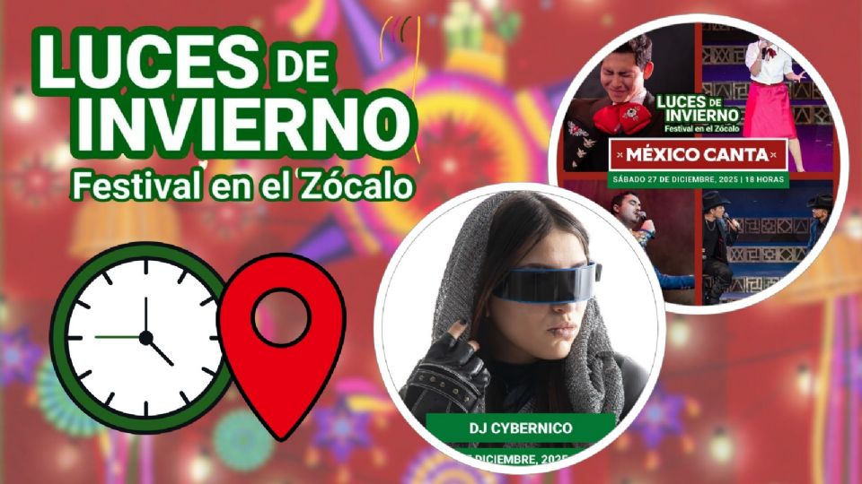 Artistas que se presentarán HOY en el Festival Luces de Invierno CDMX 2025