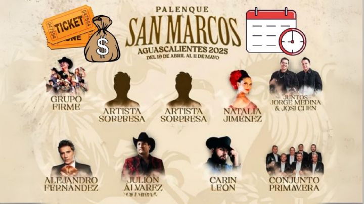 Boletos Palenque de San Marcos 2025: Zonas y precios para los conciertos de artistas