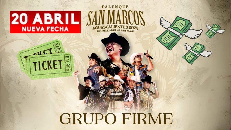 Anuncia segunda fecha de Grupo Firme en el Palenque de San Marcos