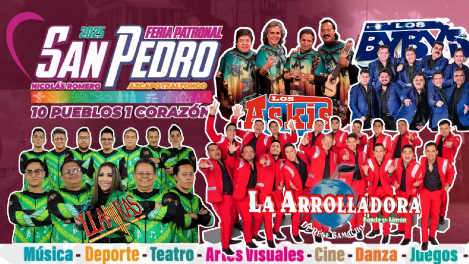Estos son los artistas que se presentarán en la Feria San Pedro Azcapotzaltogo 2025