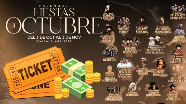 Boletos Palenque Fiestas de Octubre 2025: Lista completa de zonas y precios por artista; puntos de venta