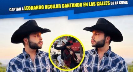 Captan a Leonardo Aguilar cantando en las calles de la CDMX