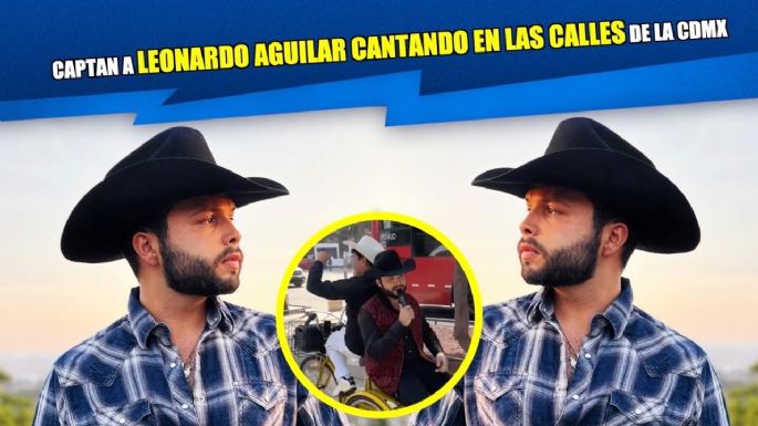 Captan a Leonardo Aguilar cantando en las calles de la CDMX