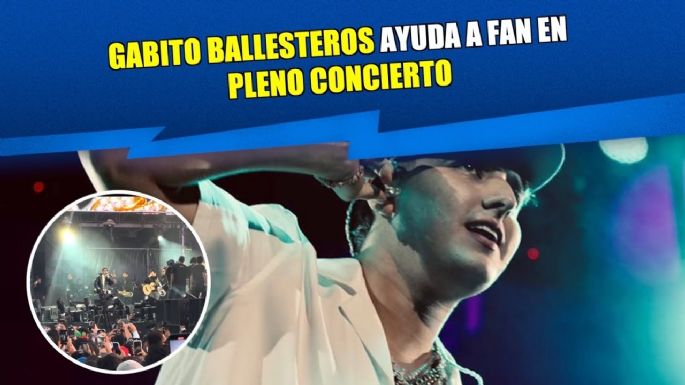 Gabito Ballesteros ayuda a fan en pleno concierto