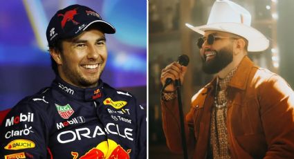 "Checo" Pérez es sorprendido mientras canta tema de Carin León con mucho sentimiento