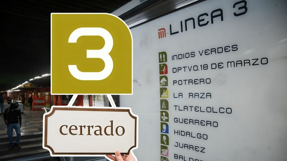 La línea 3 del metro de la CDMX cerrará pronto.