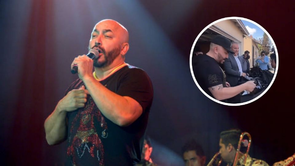 Lupillo Rivera regala pavos a asociación de mujeres