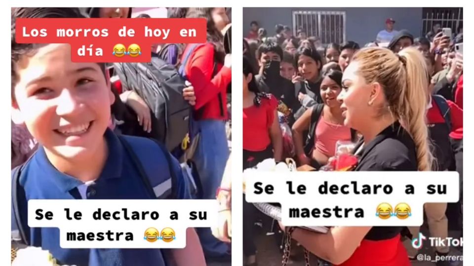 Estudiante se le declara a su maestra