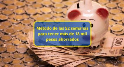 Método de las 52 semanas para tener más de 18 mil pesos ahorrados