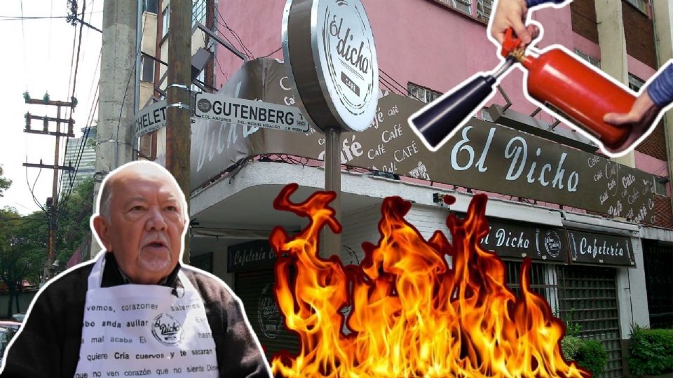 La cafetería en donde se graba la serie de Televisa, 'Como dice el dicho' se incendió.