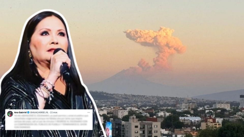 Ana Gabriel detiene su concierto por las cenizas del Popocate