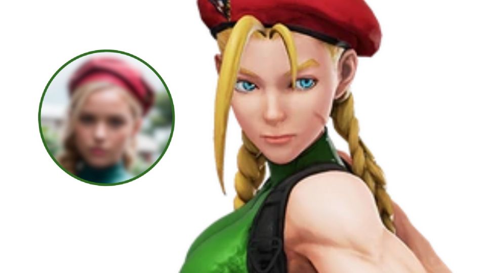 El look clásico de Cammy White consta de un leotardo verde ajustado.