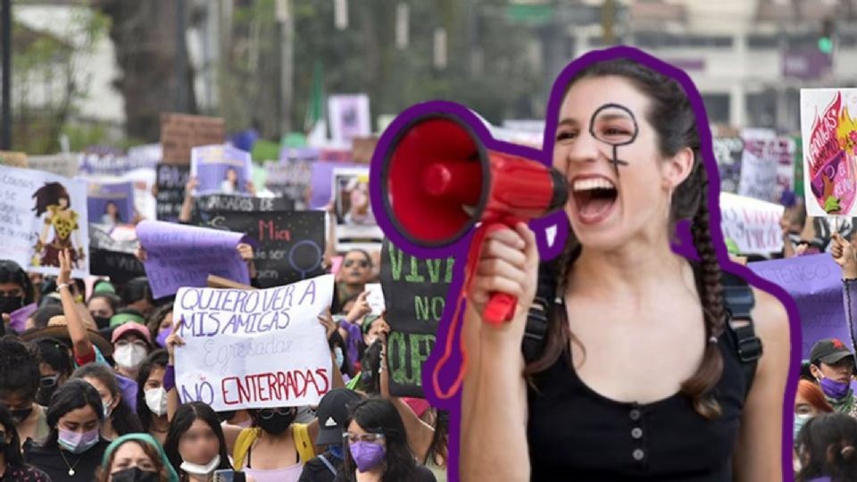 Los colores representativos de la Marcha 8M son el violeta y el verde.