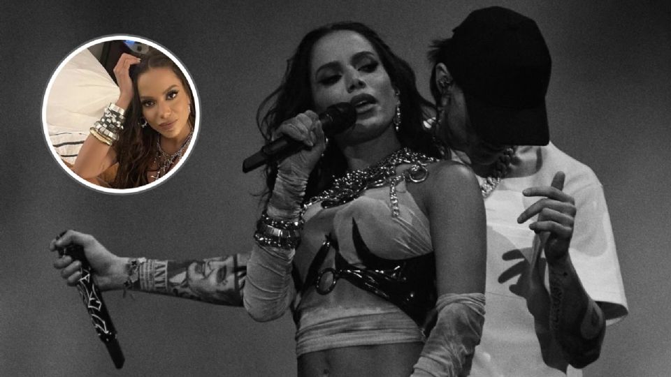 Peso Pluma y Anitta cantando 'Bellakeo' en Coachella 2024.