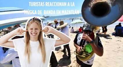 Captan a turistas tapándose los oídos por las bandas de Mazatlán | VIDEO