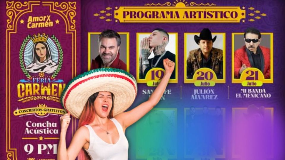 Feria Ciudad del carmen 2024 Cartelera fin de semana