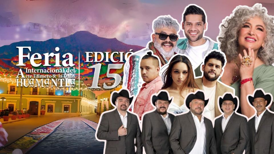 Ven y diviértete con la increíble cartelera de artistas que se presentarán esta semana en la Feria de Huamantla.