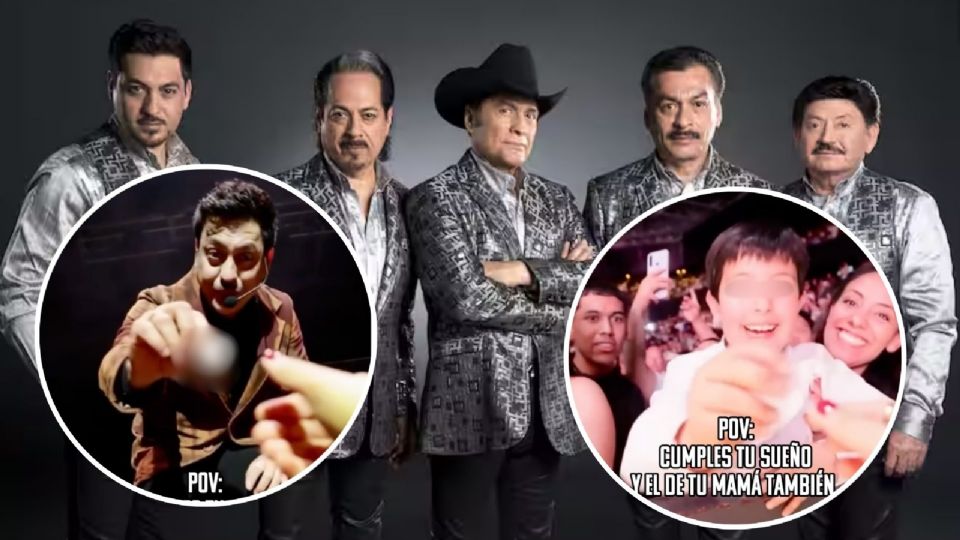 Los Tigres del Norte sorprendieron a un pequeño durante uno de sus conciertos.