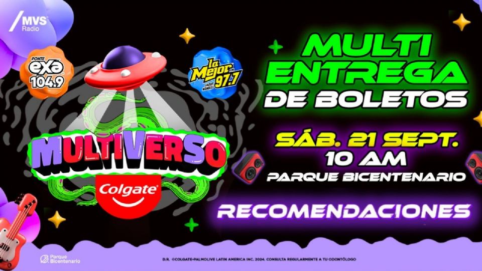 Conoce las recomendaciones que deberas seguir para poder asegurar tus boletos para el Festival Colgate Multiverso.