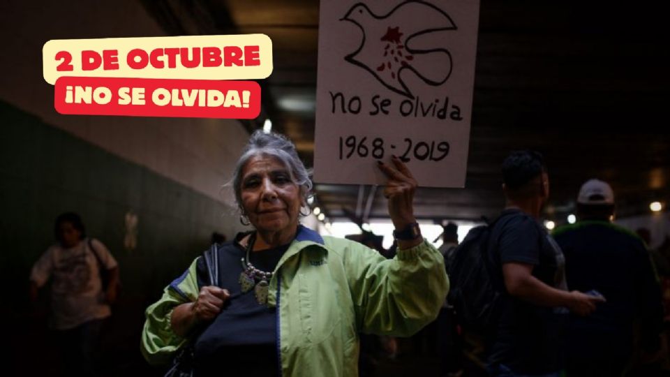 Megamarcha estudiantil para conmemorar el 57 aniversario de la matanza de Tlatelolco