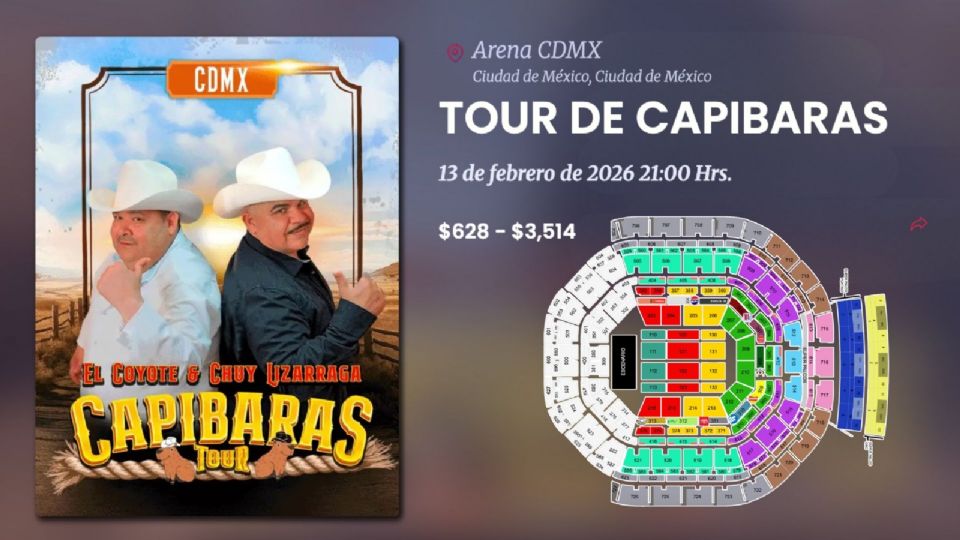 Capibaras Tour 2026 en la Arena CDMX.