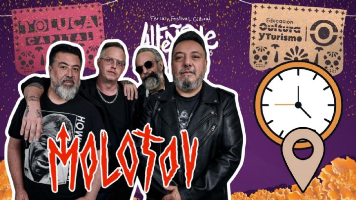 Feria del Alfeñique Toluca 2025: ¿A qué hora empieza el concierto GRATIS de Molotov HOY 23 de octubre en el EDOMEX?
