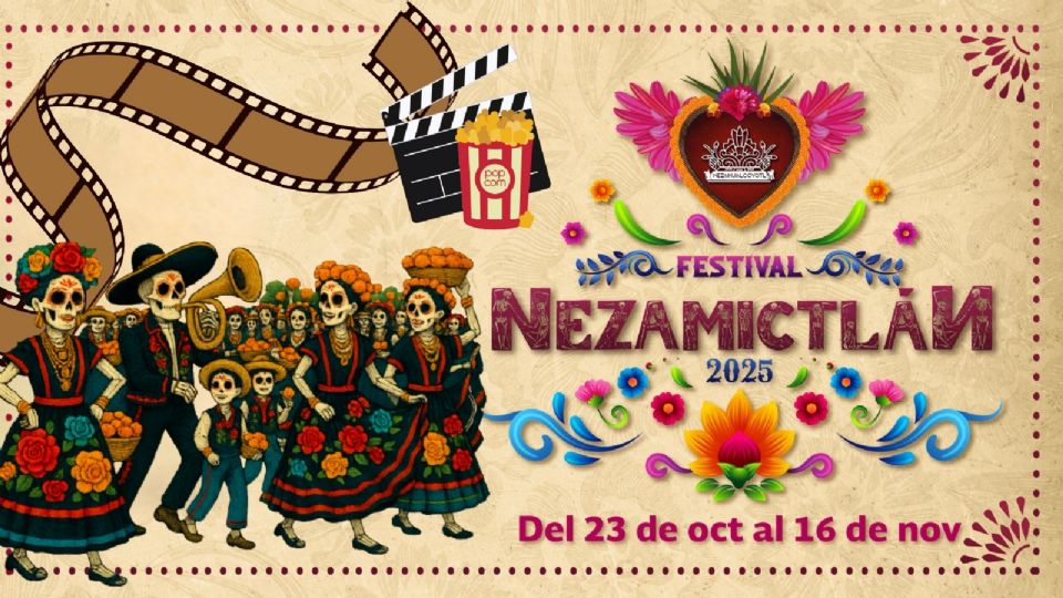 Cartel de cine para el Festival Nezamictlán 2025