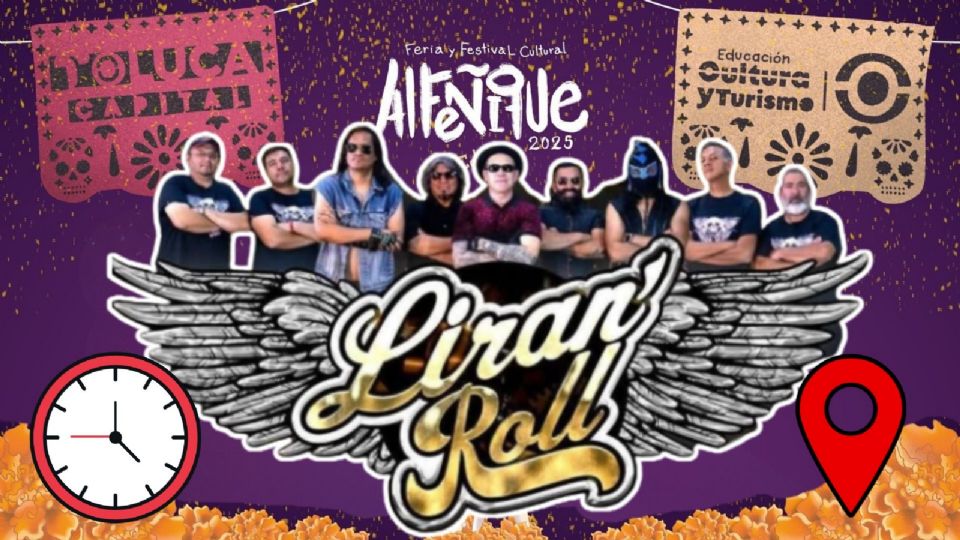 Liran Roll se presentará HOY en la Feria del Alfeñique Toluca 2025.