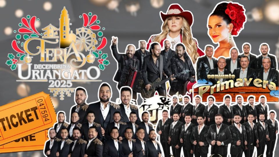 Artistas que se presentarán en la Feria Decembrina Uriangato 2025