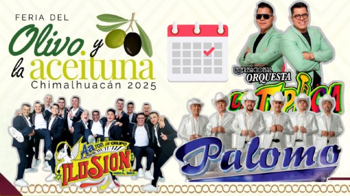 Feria del Olivo y la Aceituna Chimalhuacán 2025: Cartelera completa de artistas que darán concierto GRATIS en el EDOMEX