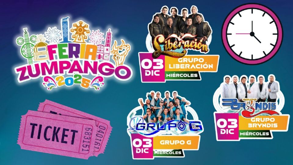Artistas que se presentarán HOY en la Feria Zumpango 2025