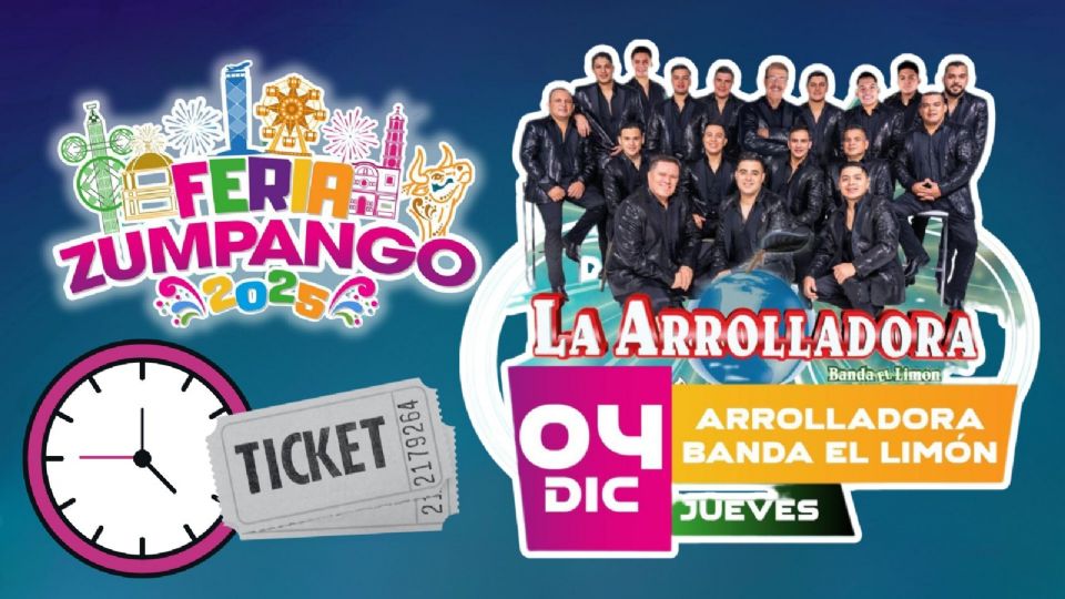 La Arrolladora se presentará HOY en la Feria Zumpango 2025