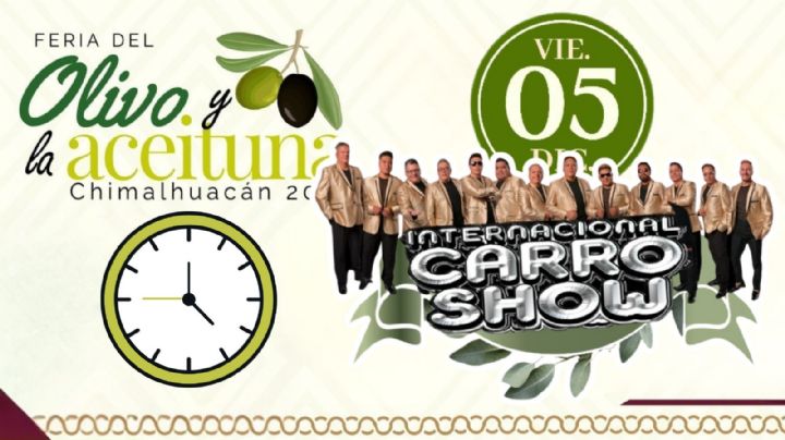 Feria del Olivo y la Aceituna Chimalhuacán 2025: ¿Qué artistas darán concierto GRATIS HOY 5 de diciembre en el EDOMEX?