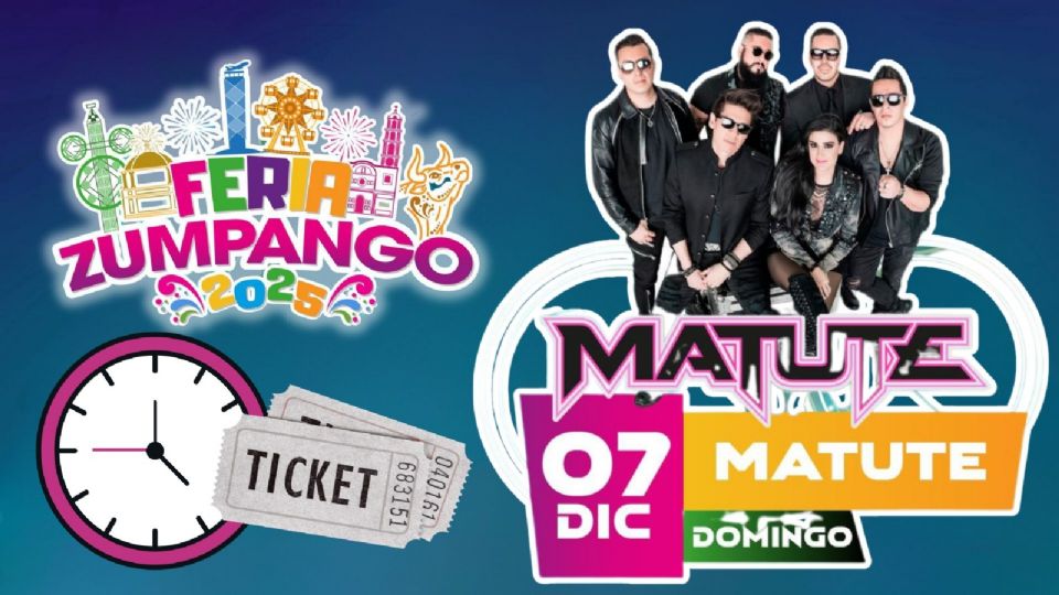 Matute se presentará HOY en la Feria Zumpango 2025.