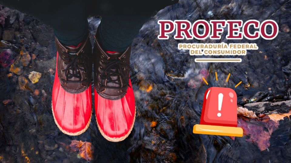 Profeco lanza alerta por fallas con botas impermeables