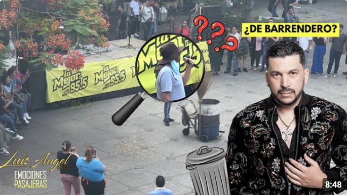 Luis Ángel "El Flaco" vestido de BARRENDERO