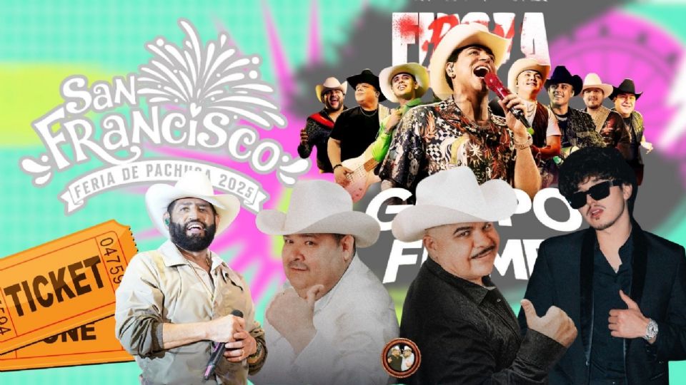 Artistas que se presentarán este fin de semana en la Feria San Francisco Pachuca 2025.