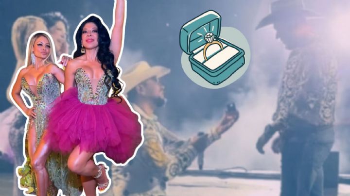 Así se vivió una auténtica propuesta de matrimonio en pleno concierto de Horóscopos de Durango | VIDEO