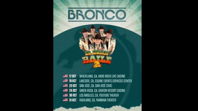 Bronco lleva a California “El Gran Baile Tour”