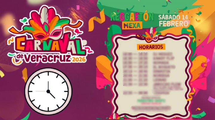 Carnaval de Veracruz 2026: Horarios por artista que darán concierto HOY 14 de febrero; programa completo