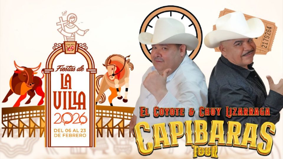 El Coyote y Chuy Lizárraga se presentarán HOY en las Fiestas de la Villa Colima 2026.