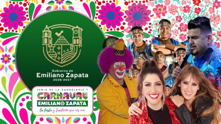 Carnaval y Feria de la Candelaria Emiliano Zapata 2026: Cartel completo de artistas que darán concierto en Morelos