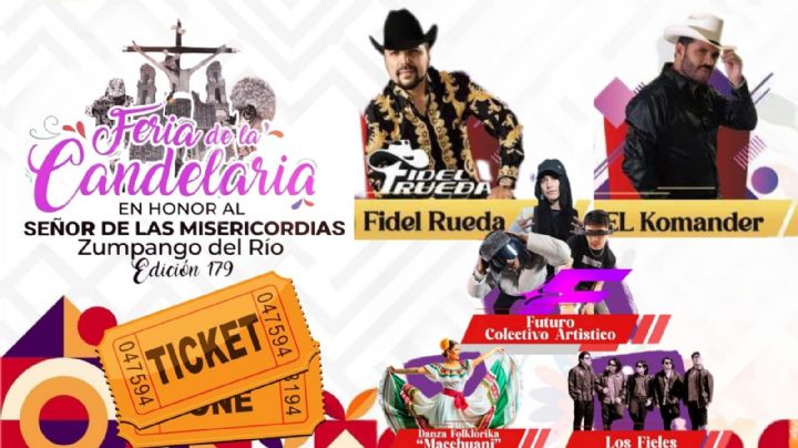 Feria de la Candelaria Zumpango del Río 2026: Cartelera de artistas que darán concierto HOY 6 de febrero en Guerrero; precio de los boletos